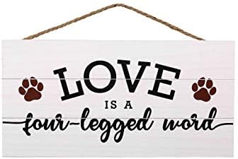Ljubav za pse Lova je 4 nogu Word Work Dank viseći znak za kućni dekor