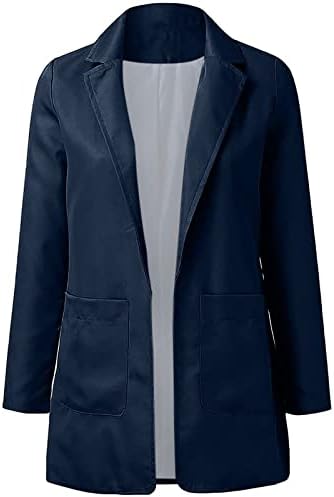 Ženski kaput blezer za rad Ležerne prilike otvorene otvorene prednje dugih rukava u kancelarijski jakne Blazer Cardigan odijelo