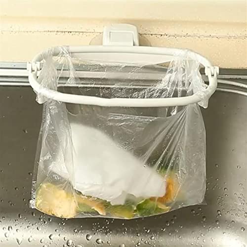 Ditudo kante za smeće kanta za smeće prenosiva plastična torba za smeće kuhinjska torba za smeće stalak kuka ormarić vratna vrata stil smeće kese za smeće stalak kuhinja / Bijela