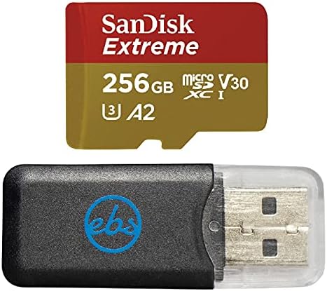 SanDisk Extreme 256GB MicroSD memorijska kartica radi sa Samsung Galaxy A04s, Galaxy A04 Smart Phone V30