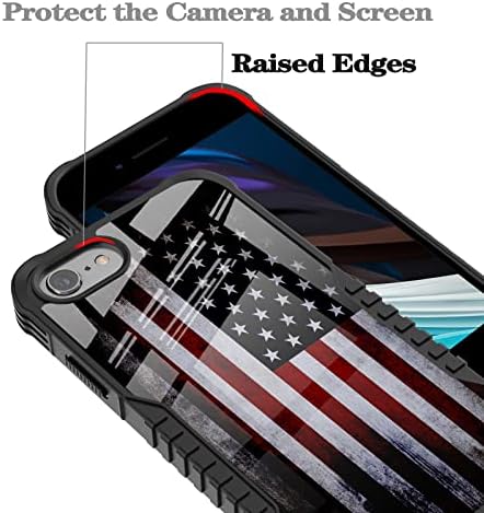 iPhone SE 2020 futrola za muškarce, crna američka zastava Retro Stara američka ekipa zastava zastava Potporni