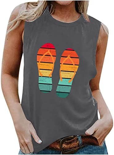 Summer Fall top vest za majicu za žene bez rukava 2023 odjeća Crewneck pamuk grafički cami Camisole Tank