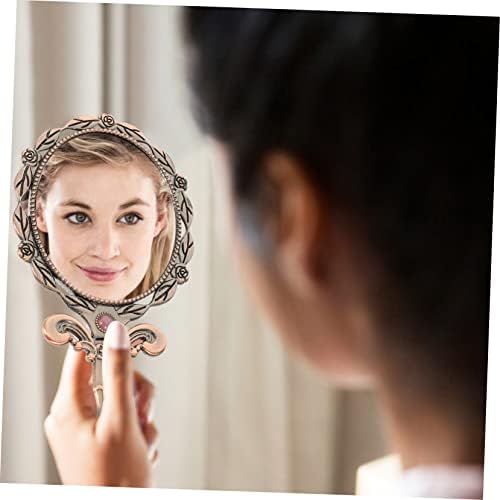 FOMIYES toaletno ogledalo prenosivo ogledalo za šminkanje sa svetlim okruglim ogledalom sto sto stoji ogledalo