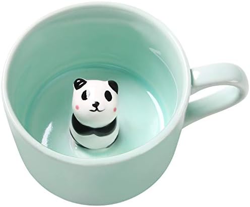 LEMON Park 3D životinjski šalica za kafu Baby Panda iznutra, slatka ručno rađena figurica, božićni rođendan