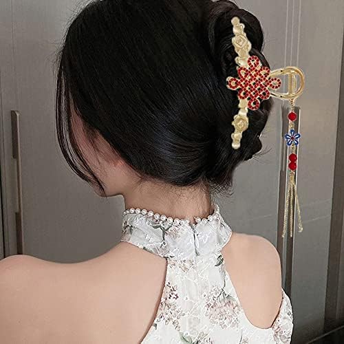 BYBYCD ženske kopče za kosu Kineski stil Hair Claws Headpiece držač za rep sa perlama velike Hairgrip novogodišnje