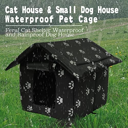 Vanjska kuća za mačke, Četverosezonska vodootporna kuća za kućne ljubimce za zatvorene mačke & amp; mali