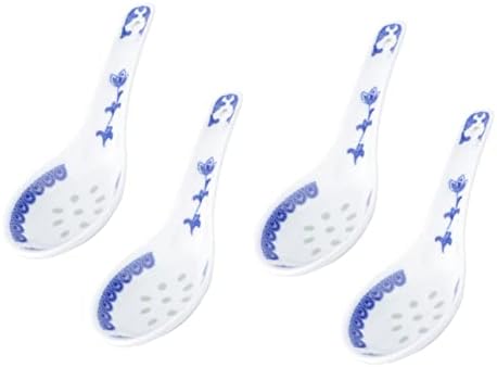 Upkoch 8 kom. Plava i bijela porculanska kašika Japanski dekor Keramički kašike Višenamjenske kašike Zamjenjiva