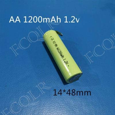 FCQLR 2PCS kompatibilan je za punjivu bateriju NI-MH AA 1200mAh 1.2V sa lemljenjem za lemljenje za hitnu