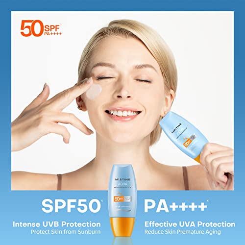 MISTINE svakodnevno krema za sunčanje za lice 3 fl.oz SPF 50+ PA+++ + za osjetljivu kožu, nemasno bez bijelog