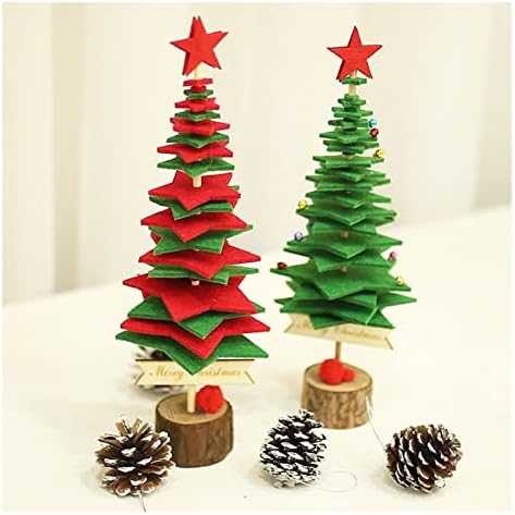 Deflab božićno drvce osjećao drveno božićno stablo DIY dekoracije, drveni zanati sa zvijezdama, kreativna