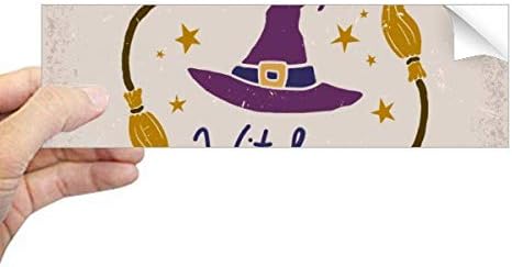 Diathinker ljubičasta šešir crtani uzorak Halloween pravokutnik naljepnica naljepnica za notebook naljepnica