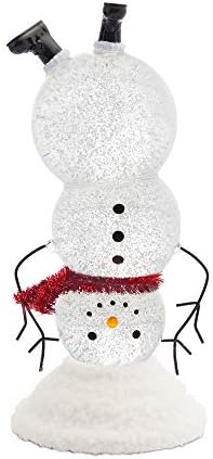 Melrose Moderna matična dekorativni snjegović snježni globus / tajmer 10.5 h akril