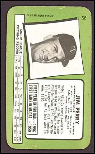 1971. TOPPS super bejzbol karton24 Jim Perry iz blizanke Minnesota