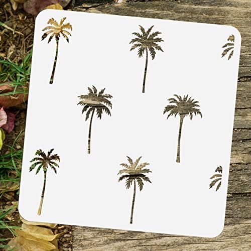 FingerInspire Palms šablon 11.8x11.8inch Tropical tropsko stablo za crtanje za zidnu umjetnost Art Beach