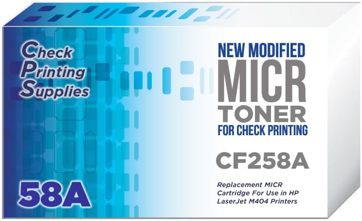 CheckPrintingSupplies Novi modifikovani OEM Cf258a MICR toner kertridž za upotrebu u HP Laserjet M404 štampačima