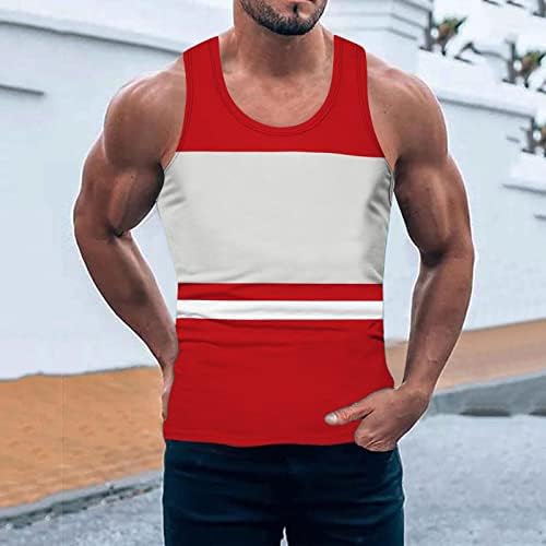 Plaža Tank Tops Za Muškarce Prugaste Elegantan Rukav Čvrst Labave Fit Trening Bodybuilding Grafički Summer