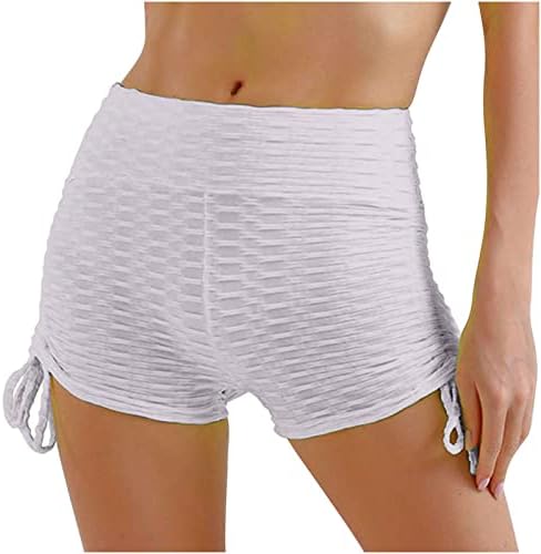 Ženske sportske kratke hlače Žene visokog struka Bubble Shorts TextUred Scrounch Butch Difting Kratki pant