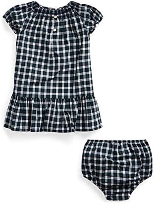 Polo Ralph Lauren Baby Girls Smared plaid haljina i blomor 2 komada set