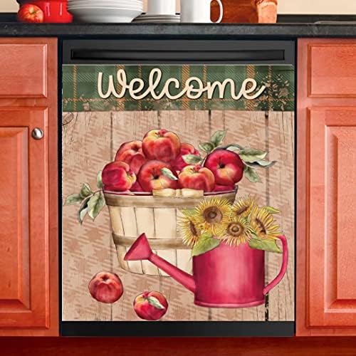 Farm Apple I Sunflower Kitchen dekorativna magnetna Navlaka za mašinu za pranje sudova, naljepnica za suncokretovu