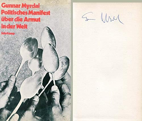 Ekonomista Gunnar Myrdal Nobelov nagradni autogram, potpisana knjiga