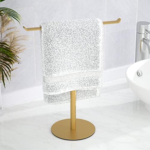 Zlatni ručnik za ručnike, držač ručnika T-oblika za kupatilo, prikaz FingertIP držač ručnika Organizator