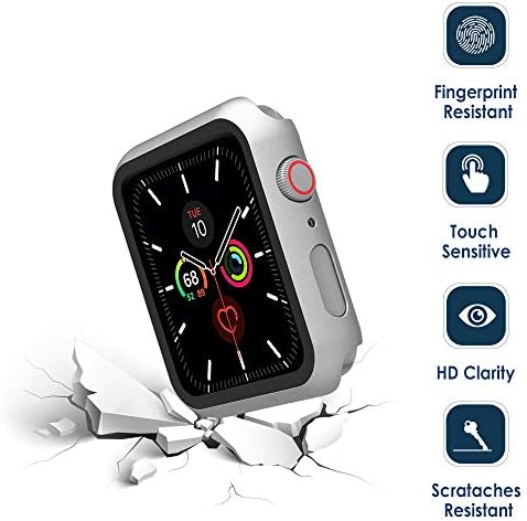 Simpeak Case kompatibilan sa Apple Watch serijom 6 SE serije 5 serije 4 40mm, potpuno pokrivenost i tanki