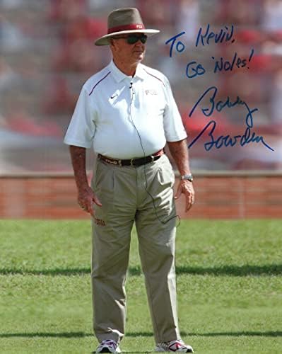 Bobby Bowden Ručna potpisana 8x10 boja Fotografija + Coa Florida State trener do Kevina - autogramirani