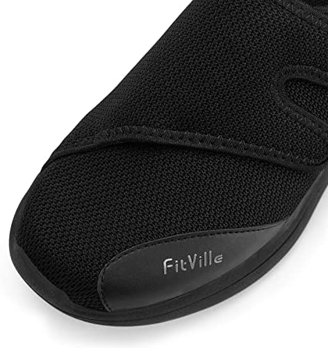 FitVille Diabetic Cipele za muškarce Extra široka širina Ortopedska obuća za šetnju za šetnju podesivim