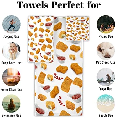 Veća pokrivačica pileća ručnik kupatila za kupanje 3-komadni visoko upijajući ukrasni ručnici za kupatilo