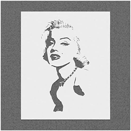 Marilyn Monroe šablon za slikanje - lasersko rezanje za višekratnu upotrebu 14mil mylar šablon - zidno umjetničko
