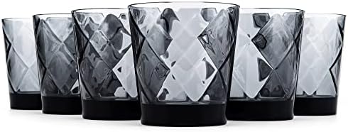 KX - WARE Arcylic naočare za piće, Plastična čaša za sok od 11 unci, set od 6 Smoky Grey