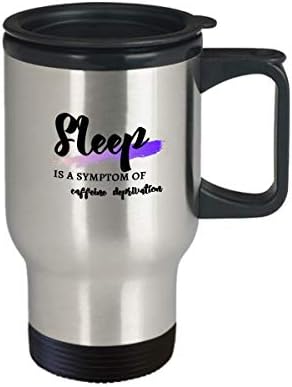 Nehrđajući čelik 14oz Prutna putna šolja za kafu - Sleep je simptom kofeina - najbolji specijalni božićni