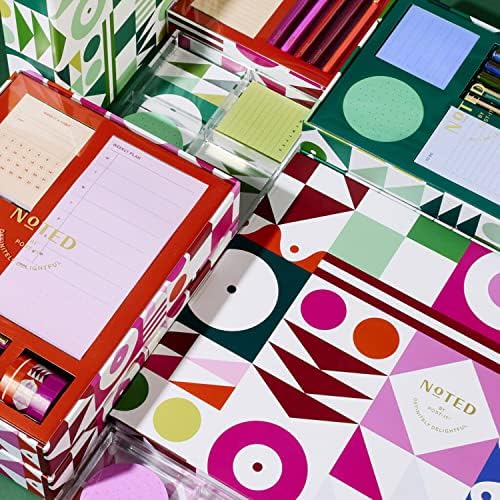 Zabilježeno Post-it štampanim bilješkama Poklon kutija, hladne boje, uključuje akrilni poslužavnik, 100