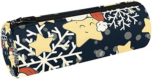 LAIYUHUA pernica u boji vodootporna Oksfordska platnena torbica sa metalnim patentnim zatvaračem kompaktna prenosiva torba za dopisnice praktična multifunkcionalna kutija za ured školskog Fakulteta slatke Božićne zvijezde pahulje