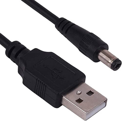 Yncris USB do DC 5,5 mm kabela, USB 2.0 A Tip muški do DC 5,5 mm x 2,1 mm DC 5V priključak za napajanje