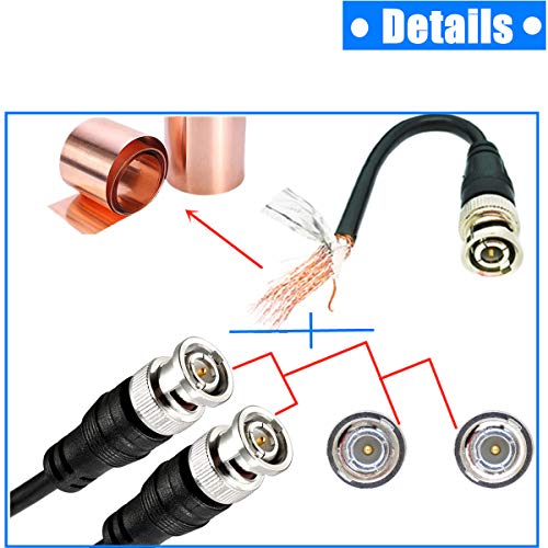 Beonion 4 u paketu BNC M / M kabel konektora sa 4 BNC muškim ženskim konektorima - BNC muški za BNC muški