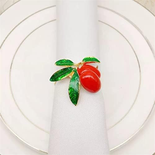 LDCHNH 10 komada krug salveta za vjenčanje ukras za vjenčani ručnik kopča lažni voćni salvetni nosač salveta