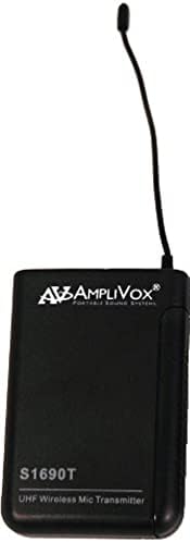 AmpliVox S1690t bežični 16-kanalni UHF Bodypack predajnik, radi isključivo sa AmpliVox 16-Kanalnim UHF sistemima,