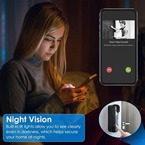 Wireless Smart Wi-Fi Video Doorbell sigurnosni telefon prsten za vrata interfon Kamera dvosmjerni Audio