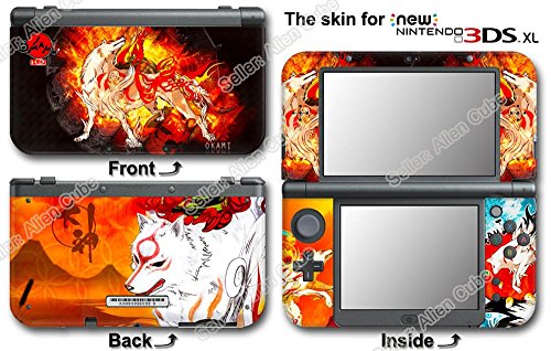 Okami Amaterasu nevjerovatna naljepnica za kožu Cover Decal za novi Nintendo 3DS XL