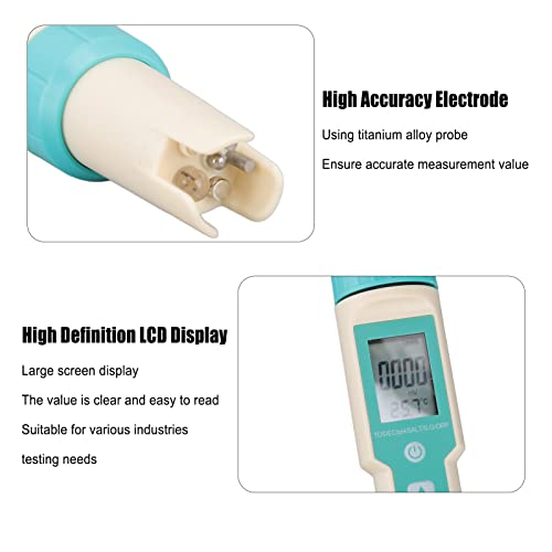 Digitalna olovka za ispitivanje vode, HD LCD ekran velikog ekrana, može mjeriti PH, TDS, Temp, EC, SG, ORP,