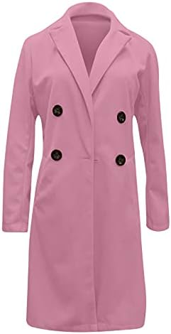 Blazer jakne za žene zarezane rever s jednom grudnom kaputu na otvorenom otvoreni prednji vjetar sa džepom
