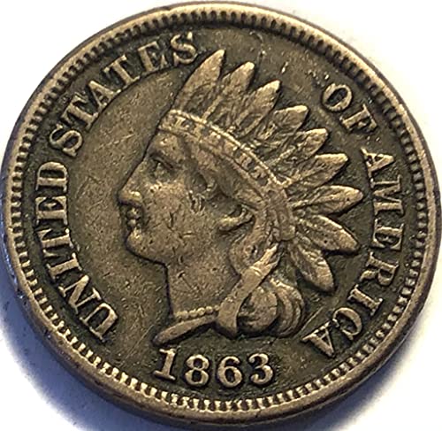 1863. P Indijski glava za glavu Penny Prodavač izuzetno u redu