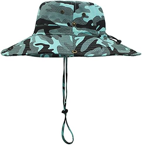 Početna preferirajte UPF50+ Muški ženski šešir za sunce Široki obod ribolovni šešir Camo kaubojski šešir