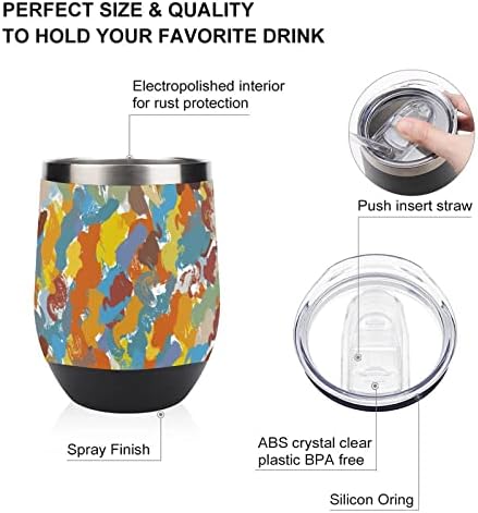Apstraktni stil umjetnički uzorak Tumbler Cup vakuum izolirana čaša od nehrđajućeg čelika kava putni pečenje