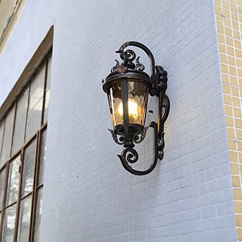 Ambayz SCONCE učvršćeni američki retro zidna svjetiljka na otvorenom dvorišni fenjer starinski staklo vanjskim