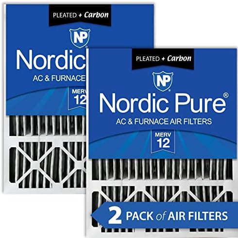 Nordic Pure 16x25x5 MERV 12 Plus Carbon Honeywell AC peć filteri za vazduh 4 Pakovanje & amp; 20x20x5 MERV