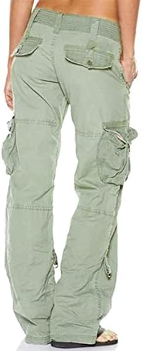 Dressy Hlače za žene široke noge crne hlače hlače Žene zelene teretne hlače Žene Baggy Cargo Hlače Plave
