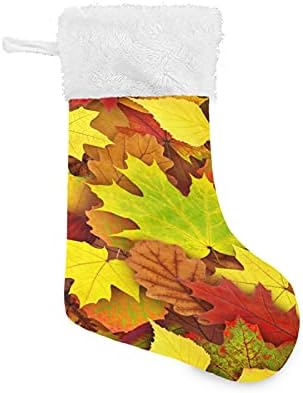 Alaza Božićne čarape Jesen lišće Classic Personalizirani veliki ukrasi za čarape za obiteljski odmor Sezona