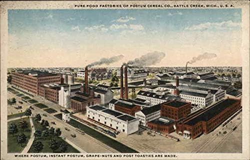 Fabrike Čiste Hrane Postum Žitarica Co. Battle Creek, Michigan MI originalna antička razglednica